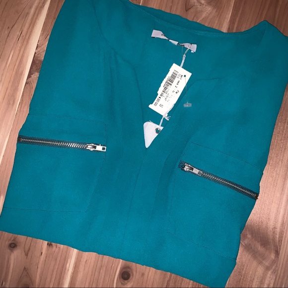 Chiffon Sleeveless Blouse- Teal - Picture 3 of 9